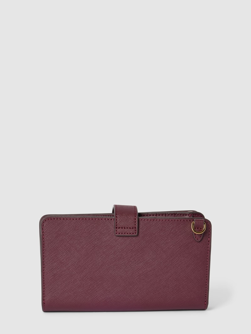 Portemonnaie aus Leder mit Label-Detail Modell 'TECH' in bordeaux rot