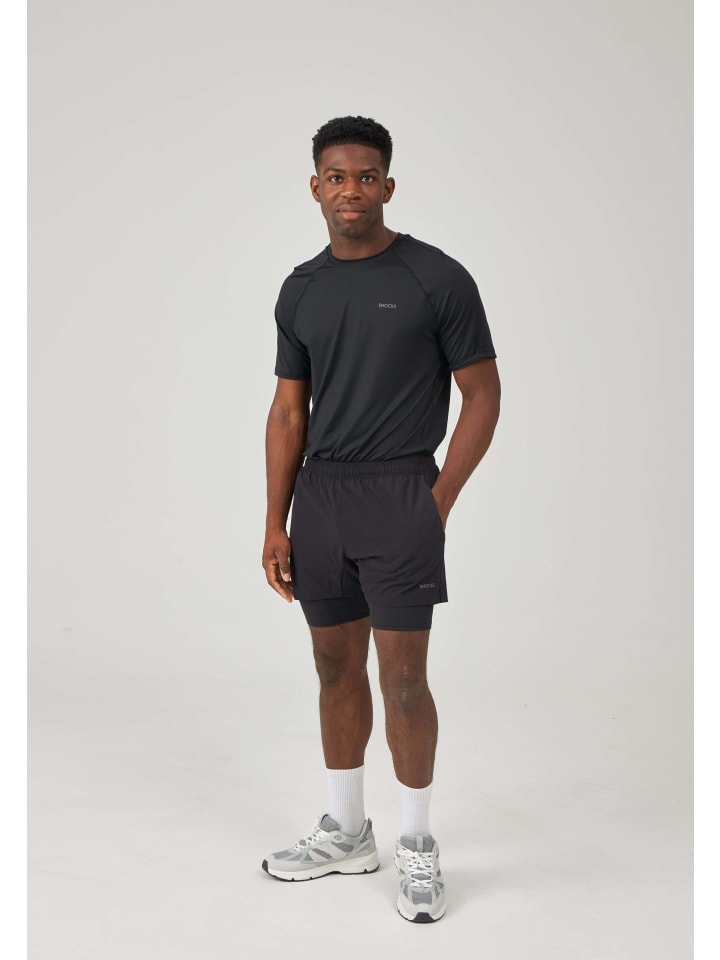 SNOCKS 2 in 1 Tainingshorts Herren 1 Stück in Schwarz günstig kaufen