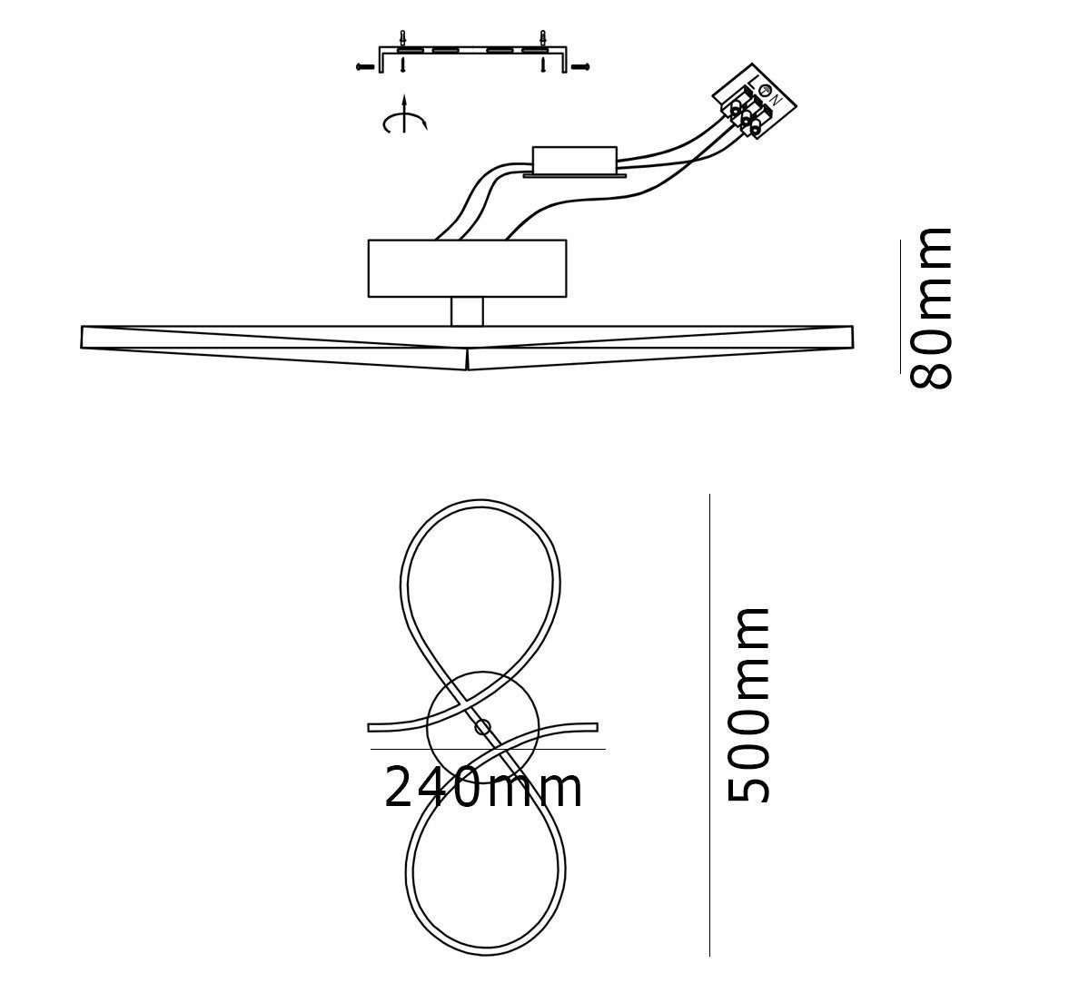 Lewima LED Deckenleuchte Octa 50x26cm Medium Deckenlampe Alu gebürstet / satiniert 28W, Warmweiß, sparsam und hell, mittlere Größe, ideale Lampe Leuchte für Wohnzimmer Schlafzimmer