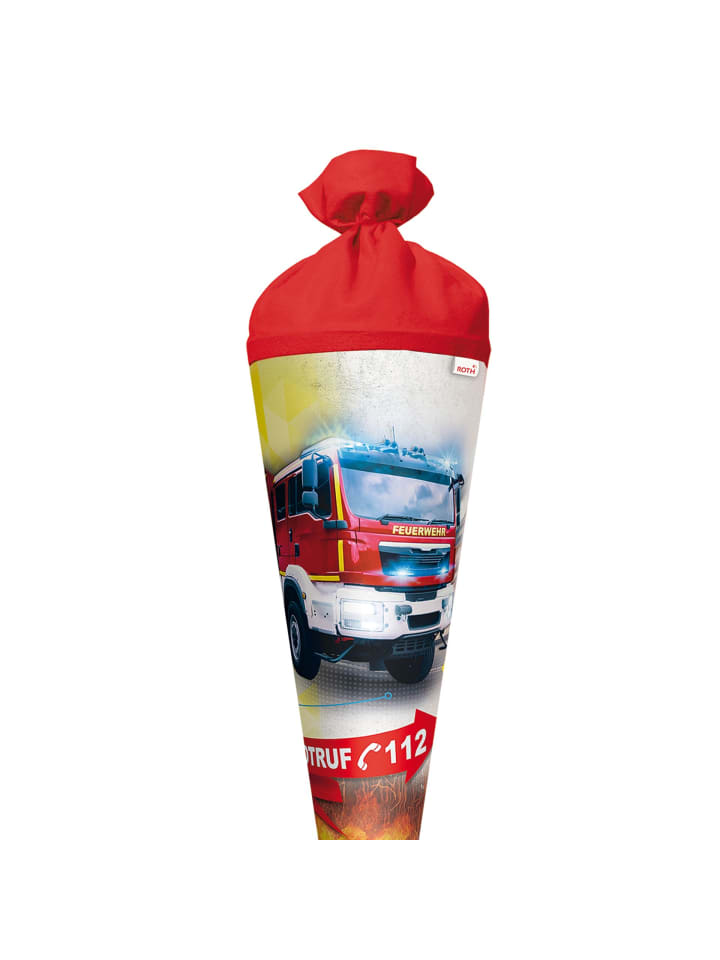 ROTH Set Schultüte groß Feuerwehr 70 cm mit Schleife in Bunt günstig kaufen onesize