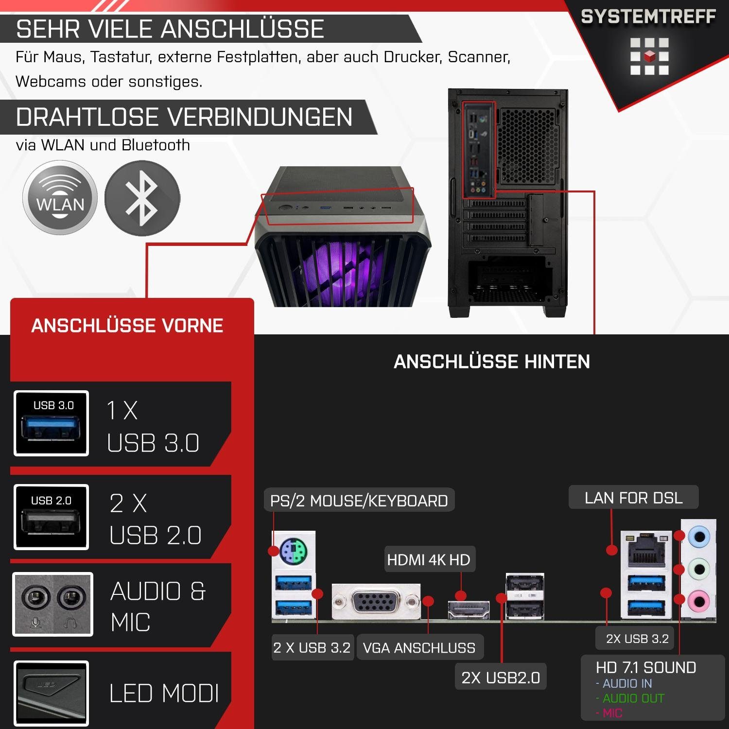 SYSTEMTREFF Gaming-PC-Komplettsystem (24