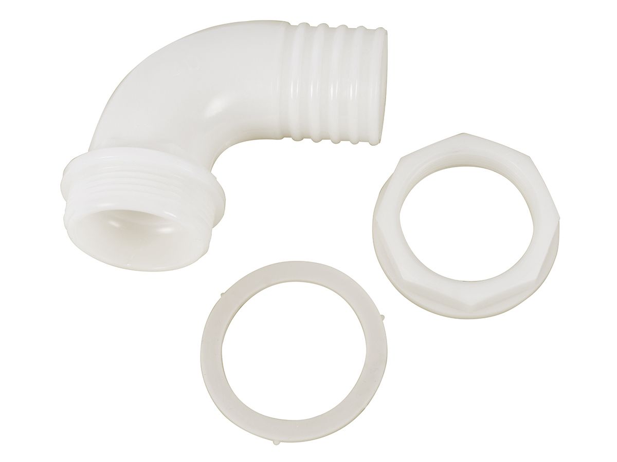 Schlauchverbindung abgewinkelt mit Mutter 25 mm
