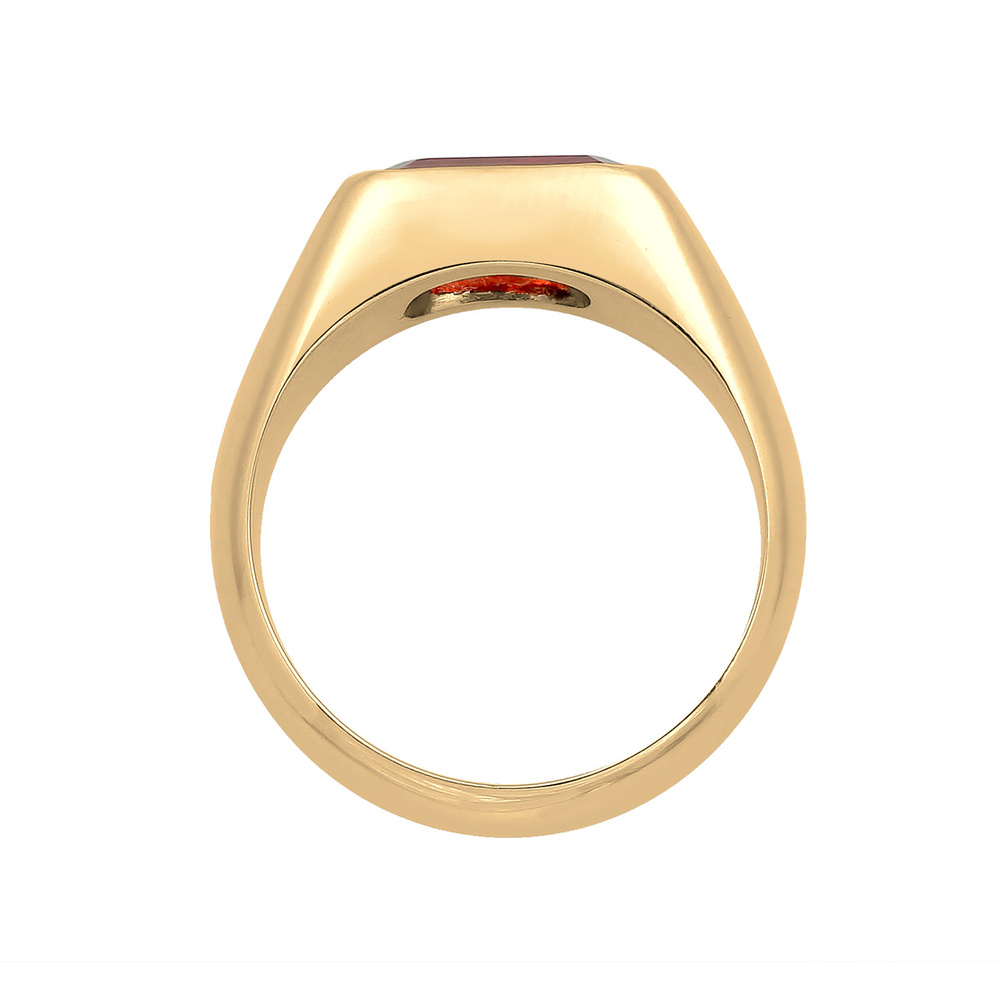 Elli PREMIUM Elli PREMIUM Bague PREMIUM-Cachet Classique Bague Femme-Plaqué Or Argent (925/100 Bague