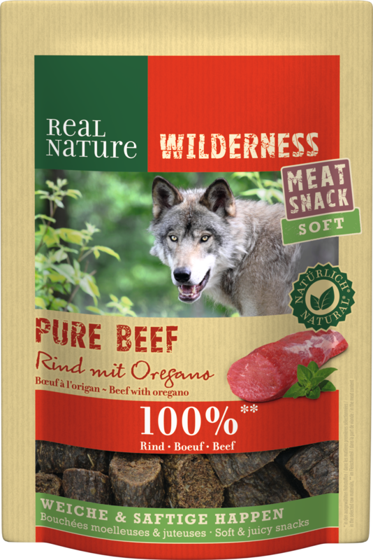 REAL NATURE Snacks REAL NATURE WILDERNESS Meat Snack Soft 150g Rind mit Oregano