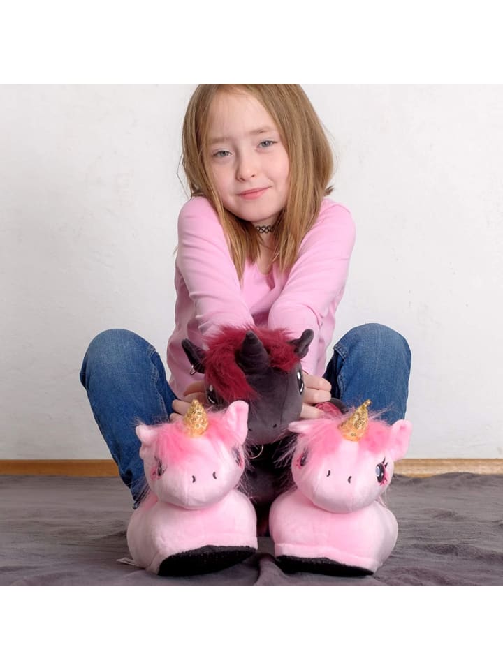 Corimori Plüsch Hausschuhe in Rosa günstig kaufen 25/34