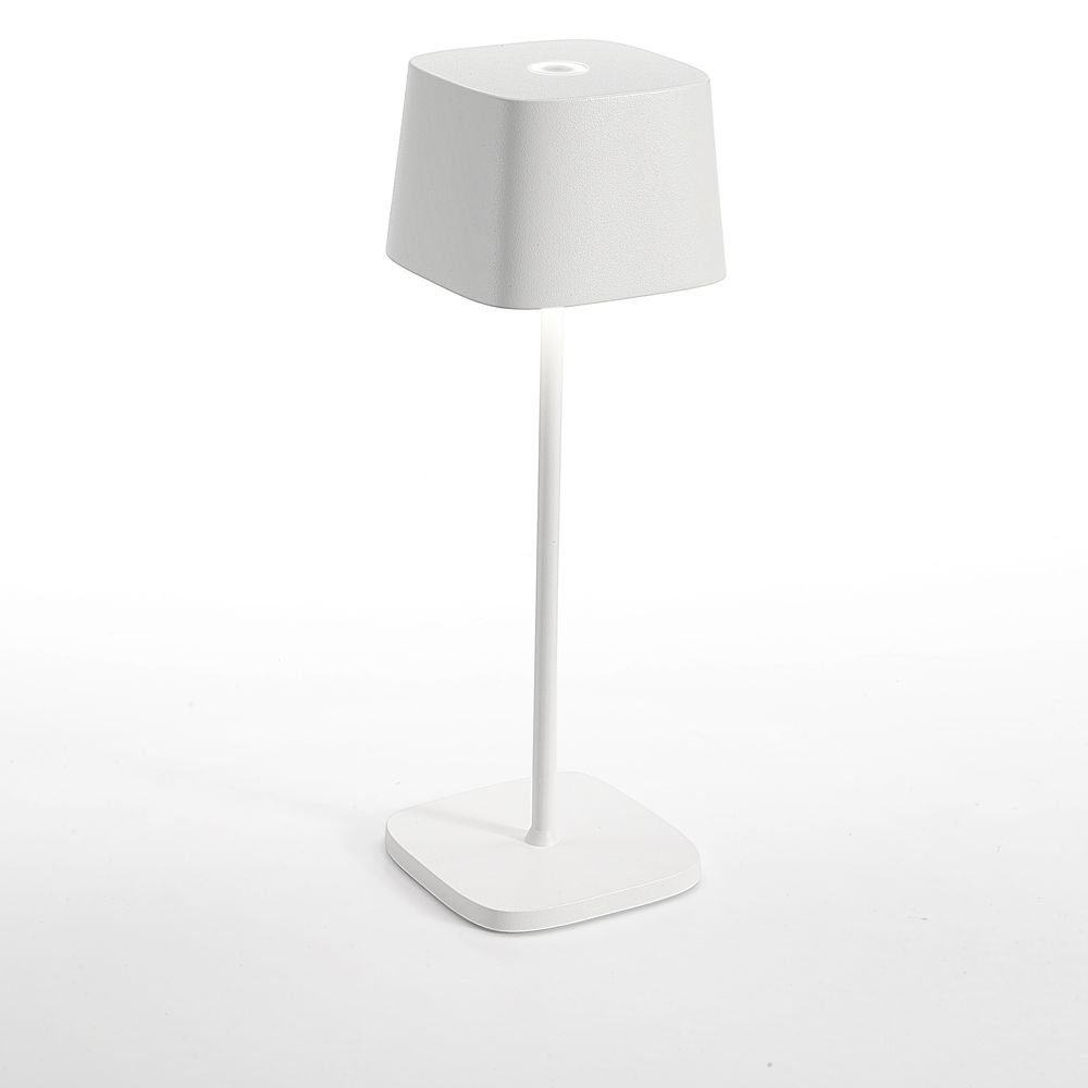 Zafferano LED Tischleuchte LED Akkutischleuchte Ofelia Pro in Weiß 2,2W 150lm IP65, keine Angabe, Leuchtmittel enthalten: Ja, fest verbaut, LED, warmweiss, Tischleuchte, Nachttischlampe, Tischlampe