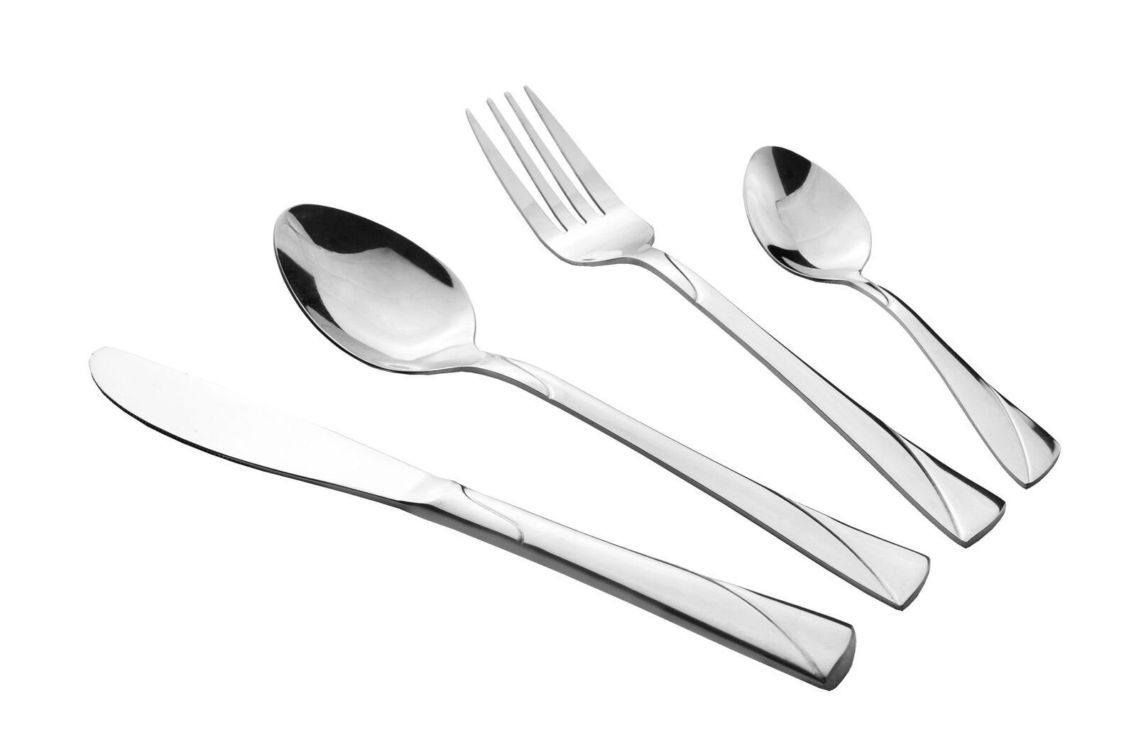 Cheffinger Besteck-Set 30 teilig Besteckset Essbesteck Elegant-Design langlebig Einsatz für Zuhause Messer Gabel Löffel Teelöffel Mirror