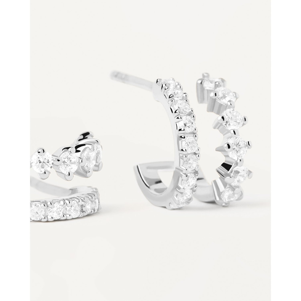 P D Paola Créoles 925 Argent Boucles d'oreilles