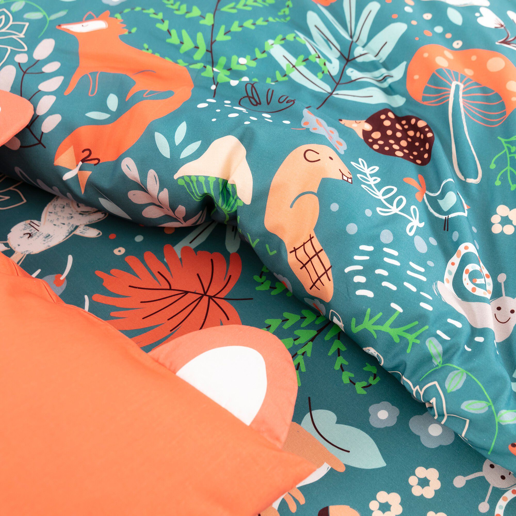 Linge de lit enfant imprimé Champy en coton biologique, éco-responsable