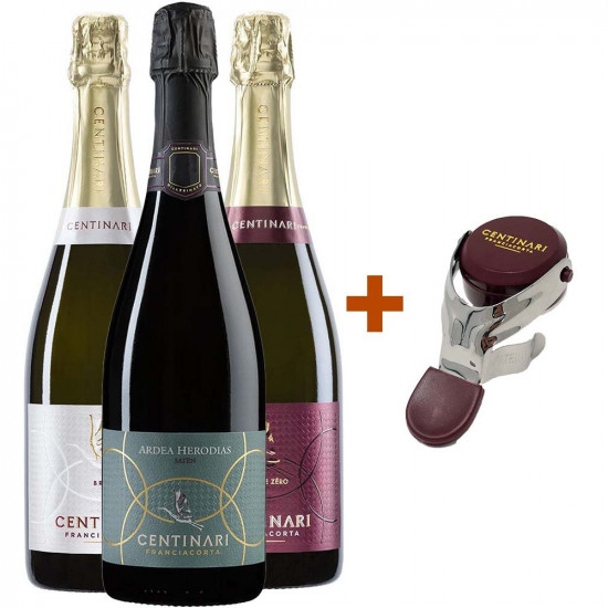 Franciacorta Kennenlern-Paket + Gratis-Sektverschluss - Centinari