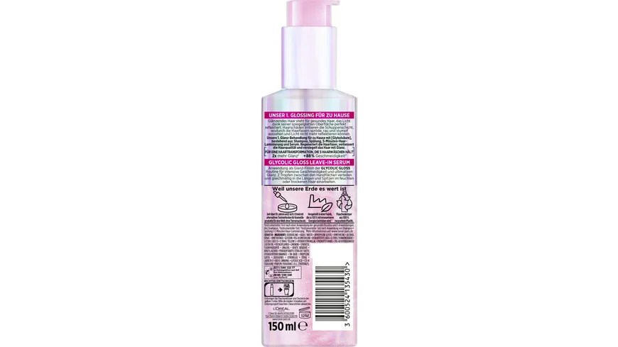 L'Oréal Paris Elvital Glycolic Gloss Leave-In Serum - Versiegelt das Haar für ultimativen Glanz 150 ml