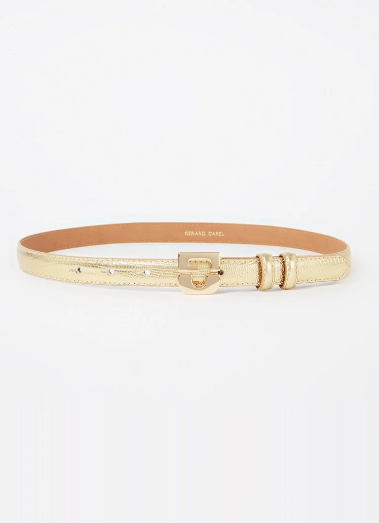 Curea Gerard Darel Mini Lauren din piele cu finisaj metalic