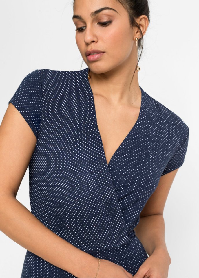 Jerseykleid mit Wickeloptik