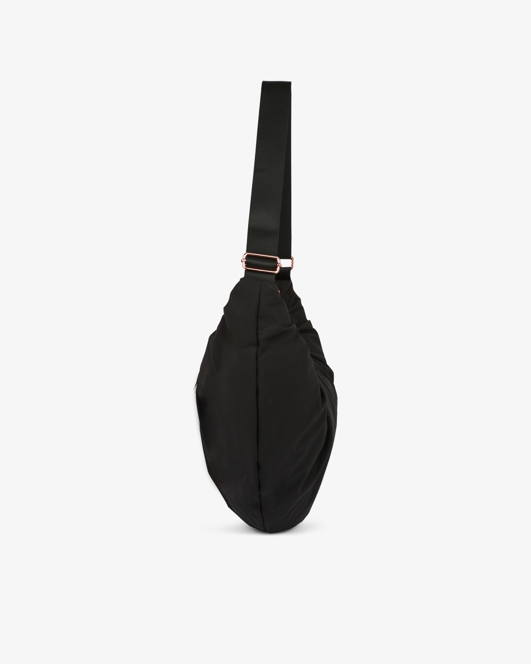 Lune padded nylon half-moon bag
