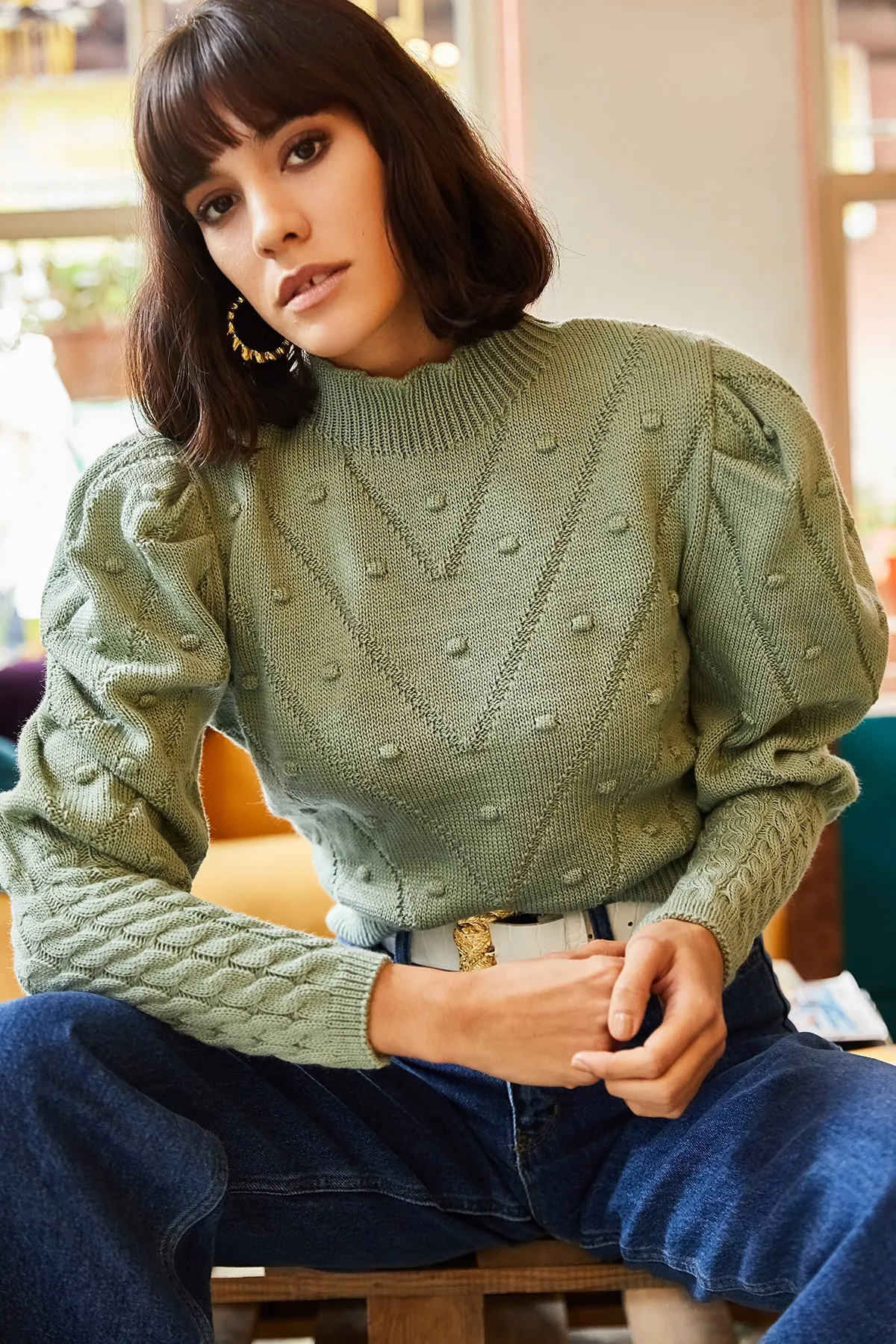 Olalook  Pullover - Grün - Regular Fit