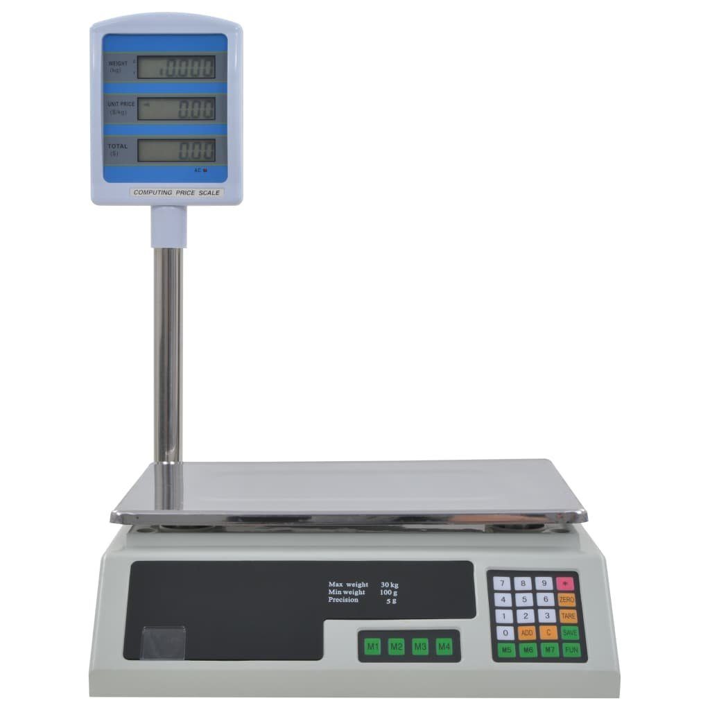 vidaXL Küchenwaage Elektronische Paketwaage mit LCD 30 kg