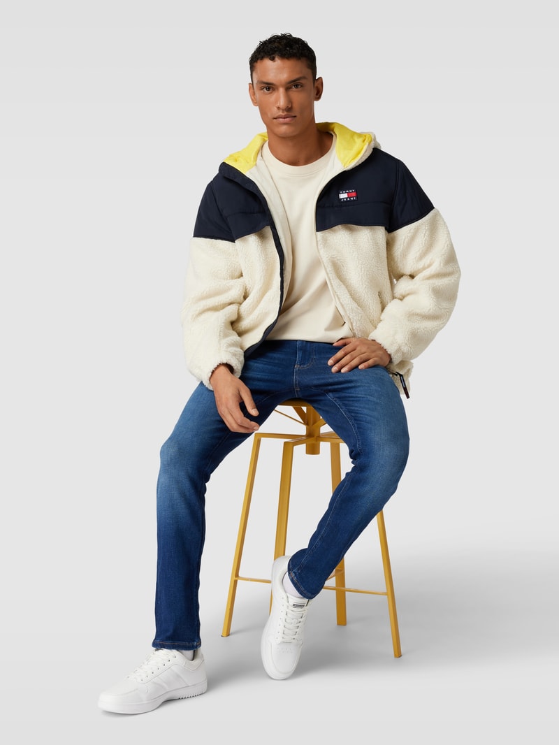 Sherpa Jacket in Two-Tone-Machart Modell 'CHICAGO' in weiß