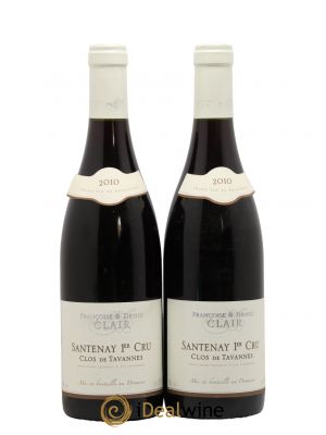 Santenay 1er Cru Clos Tavannes Françoise et Denis Clair (Domaine)  2010 - Lot de 2 Bouteilles