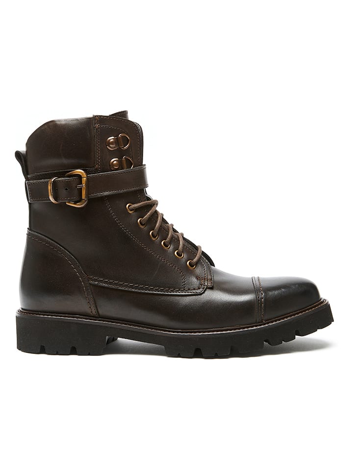 British Passport Leder-Boots in Braun günstig kaufen