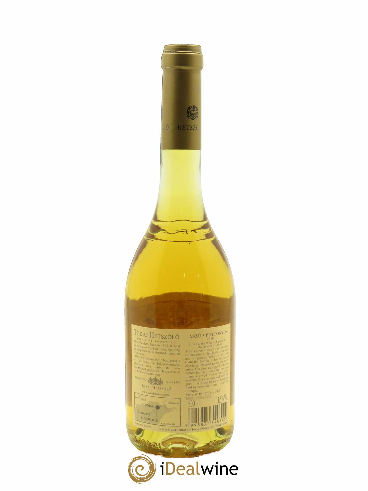 Tokaji Aszu 5 Puttonyos Hétszölö (Domaine) (50cl) 2010 - Lot de 1 Bouteille