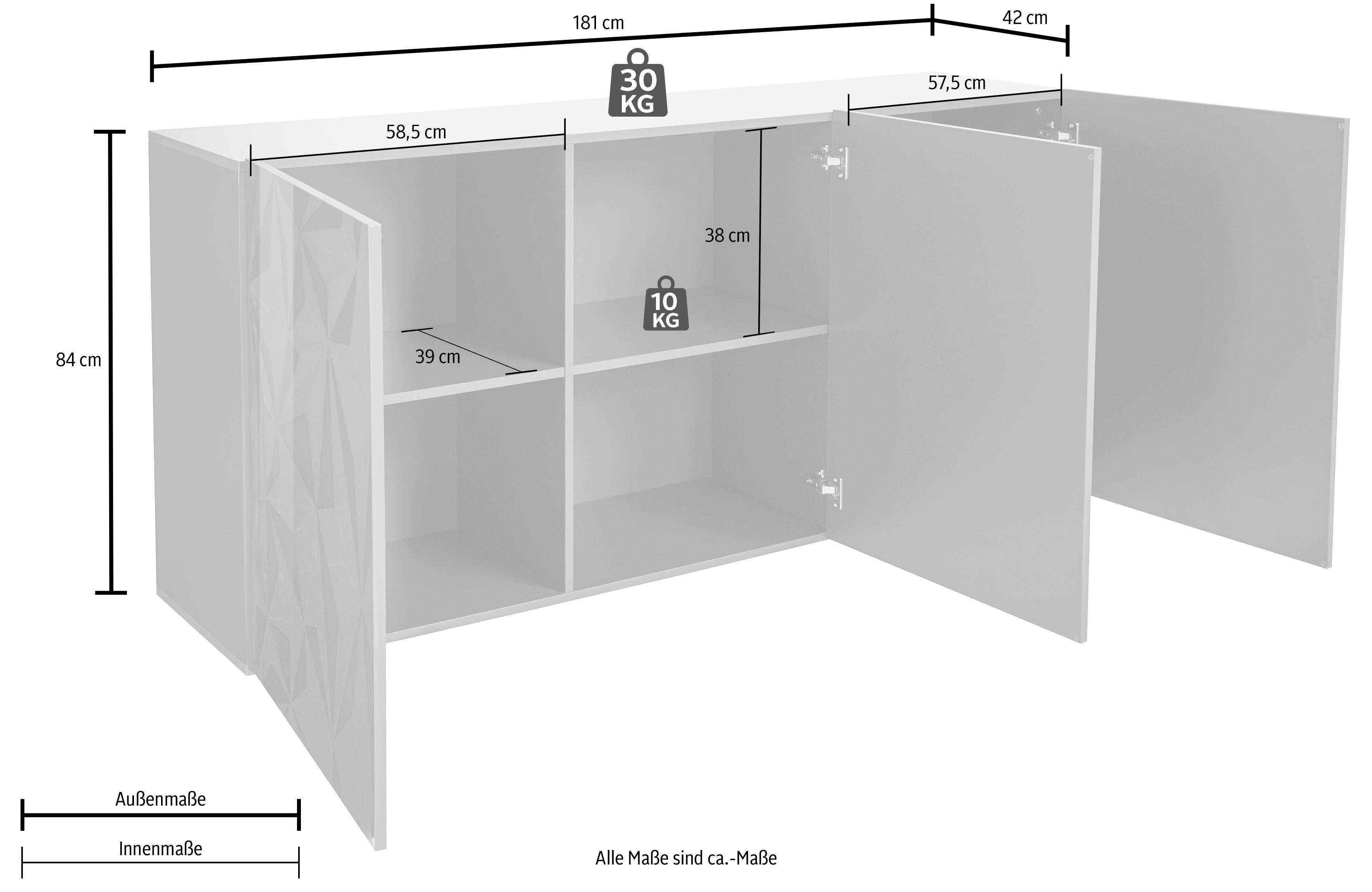 LC Sideboard Prisma, Breite 181 cm