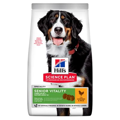 Hill's Science Plan Mature Adult Senior Vitality 6+ Large mit Huhn