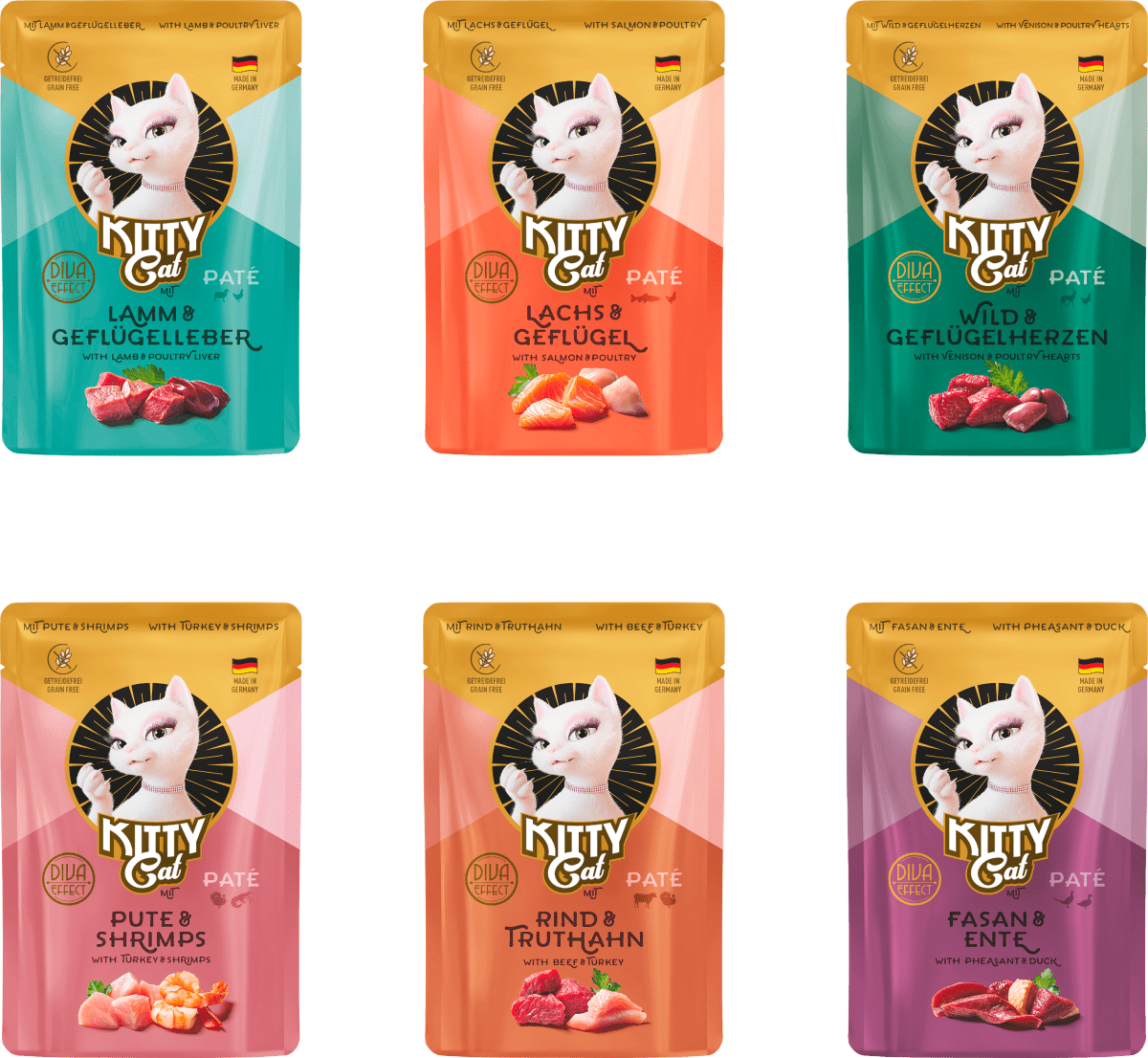 Nassfutter Katze Paté Mix 2, Adult Multipack (6x85 g), 510 g