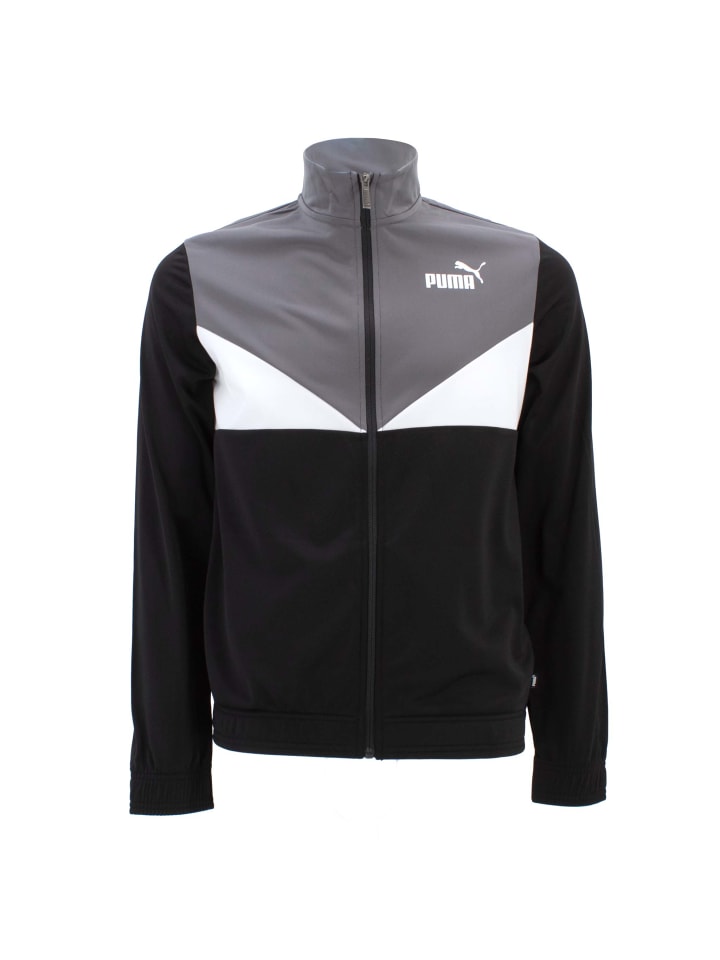 Puma Trainingsanzug Colorblock Poly Suit Kids in Schwarz günstig kaufen