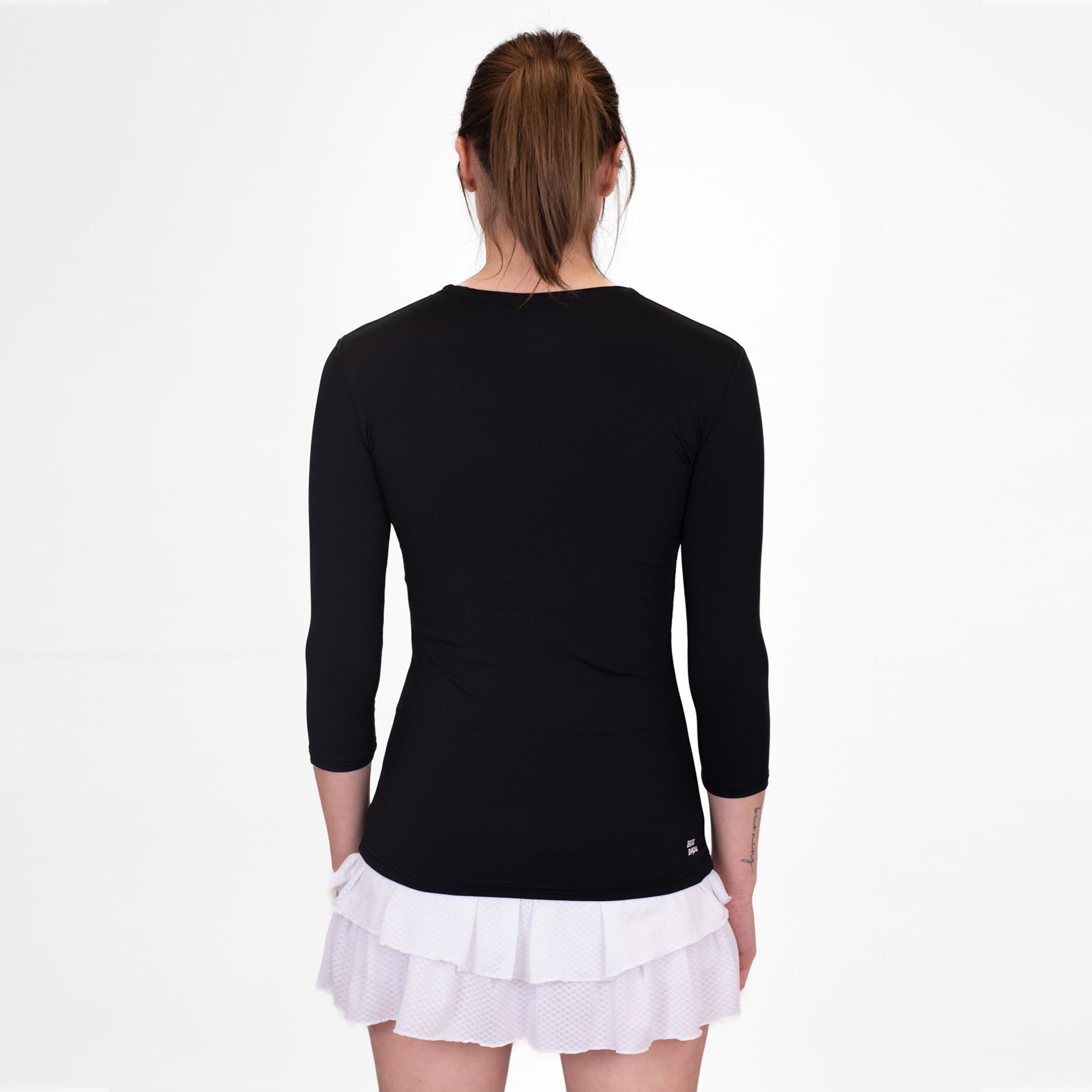 Crew V-Neck Longsleeve Damen - Schwarz