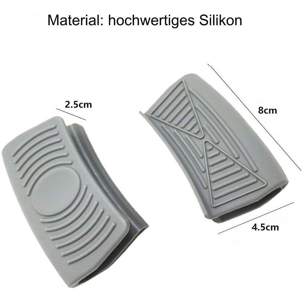 Tian Dee Topfhandschuhe 2 Paar Silikon Topflappen Griffhalter Handclip Haltbarer Topfgriff