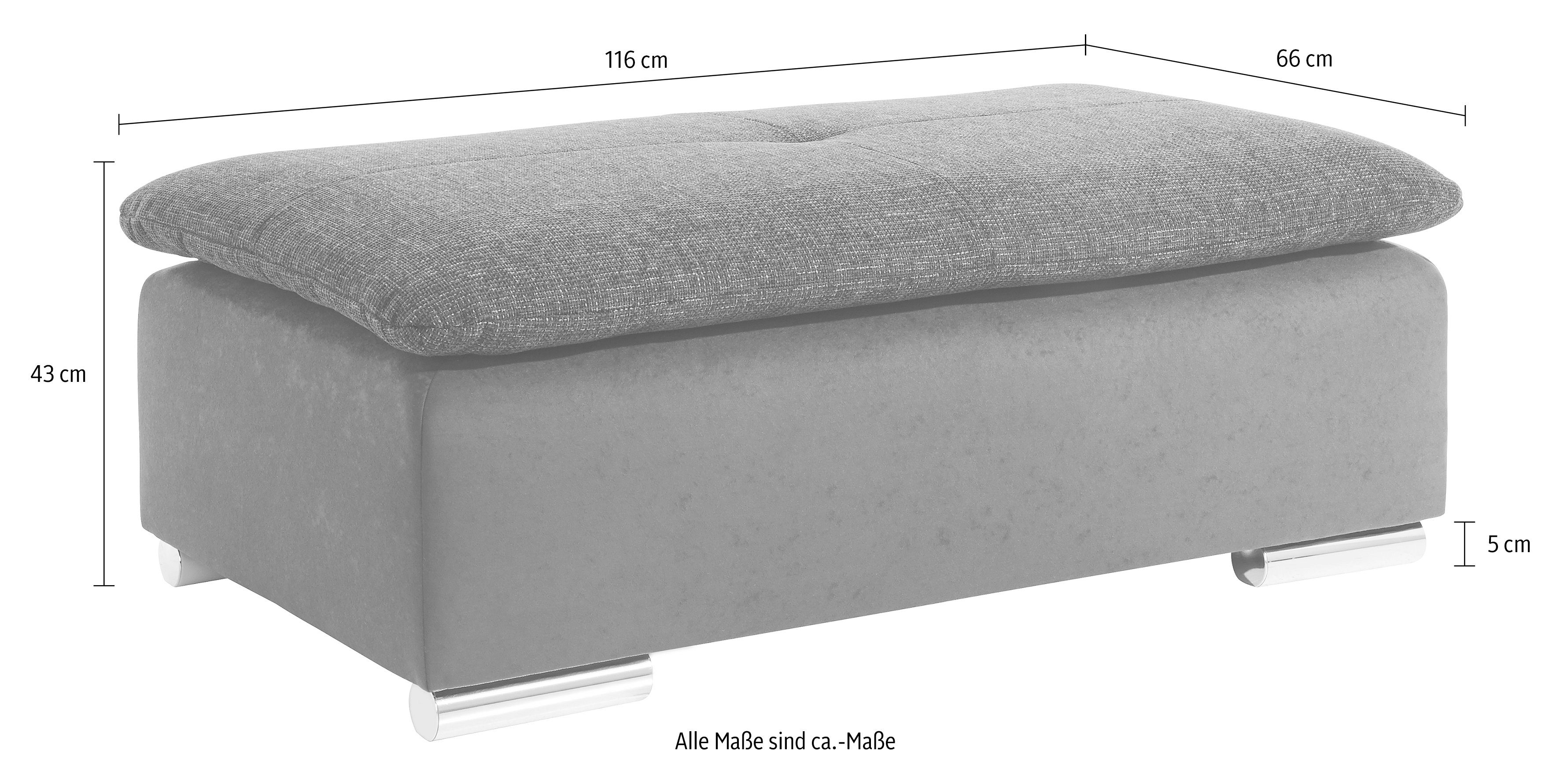 Mr. Couch Hockerbank Haiti, wahlweise mit Kaltschaum (140kg Belastung/Sitz)