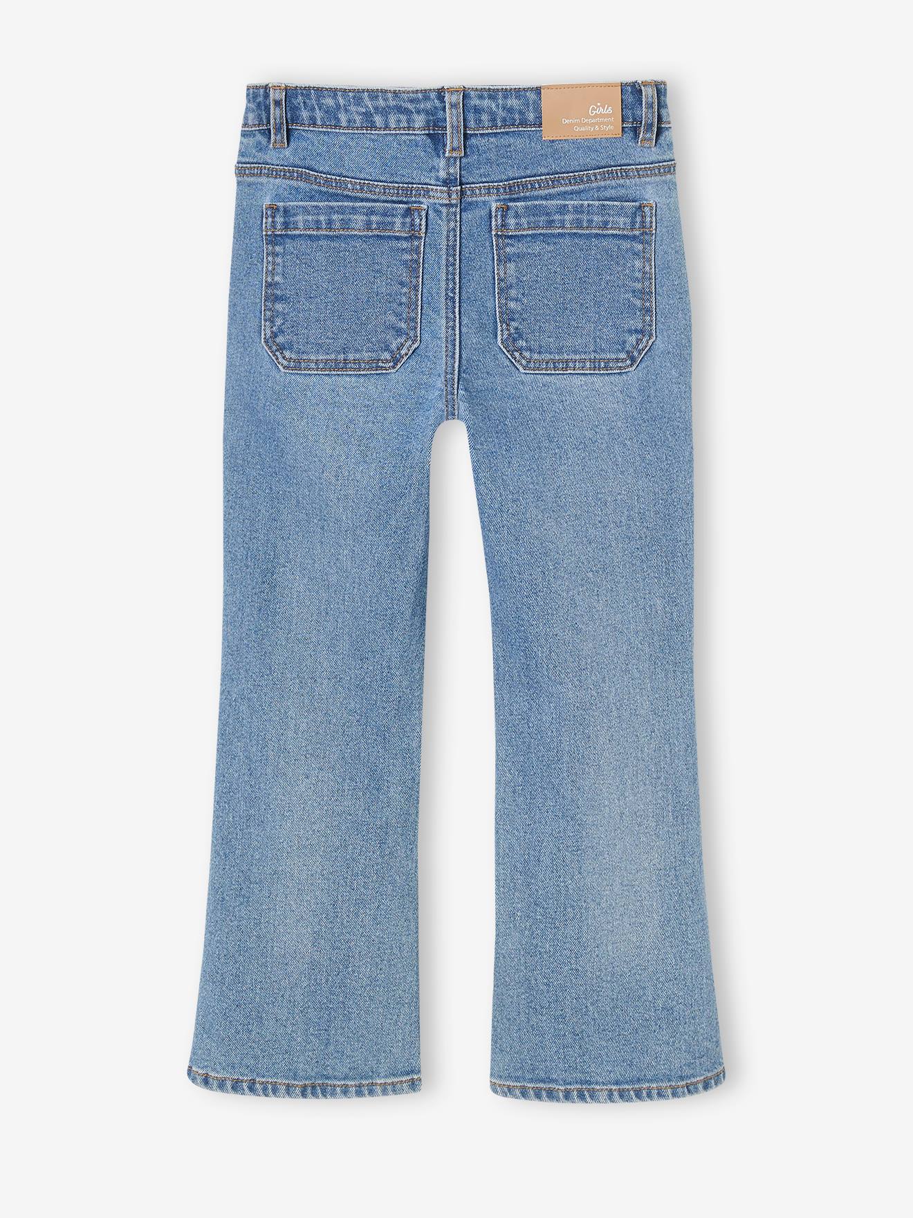 Jean flare 7/8ème fille bleu jean