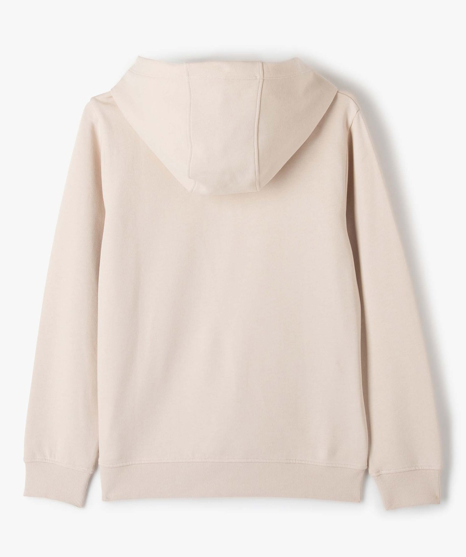 Sweat Garçon à capuche en molleton chaud imprimé beige | GEMO