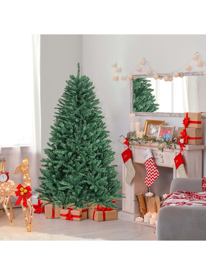 COSTWAY 225cm Weihnachtsbaum Christbaum in Grün günstig kaufen onesize