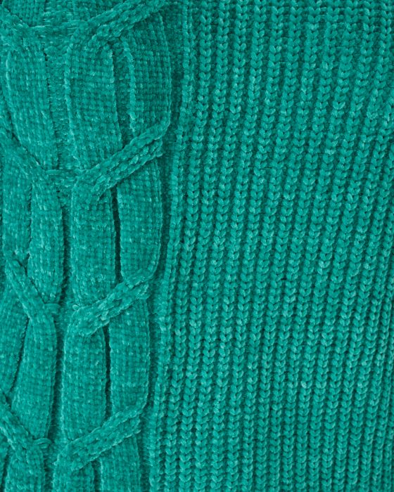 Pull maille chenille torsadé