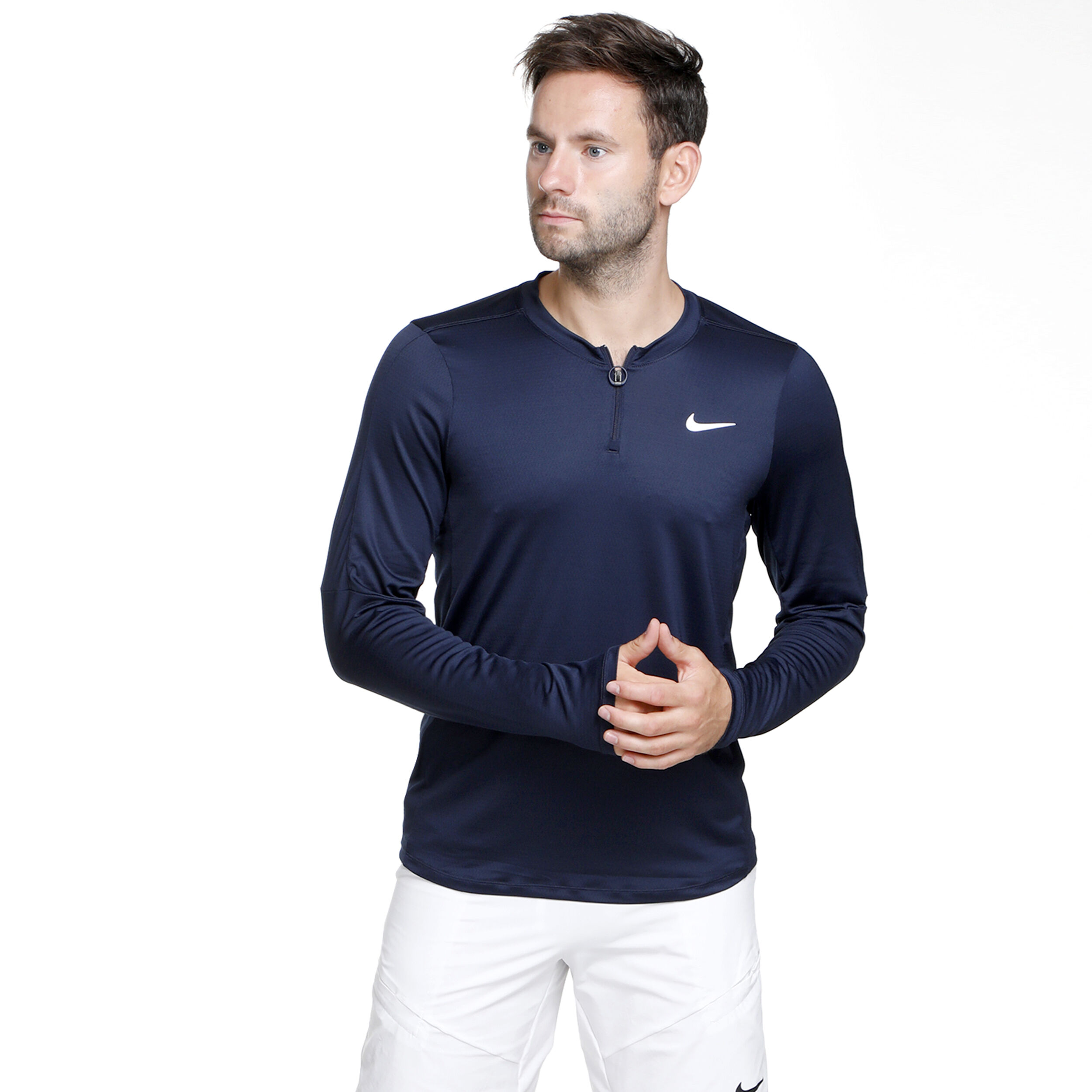 Dri-Fit Advantage Half-Zip Longsleeve Herren - Dunkelblau
