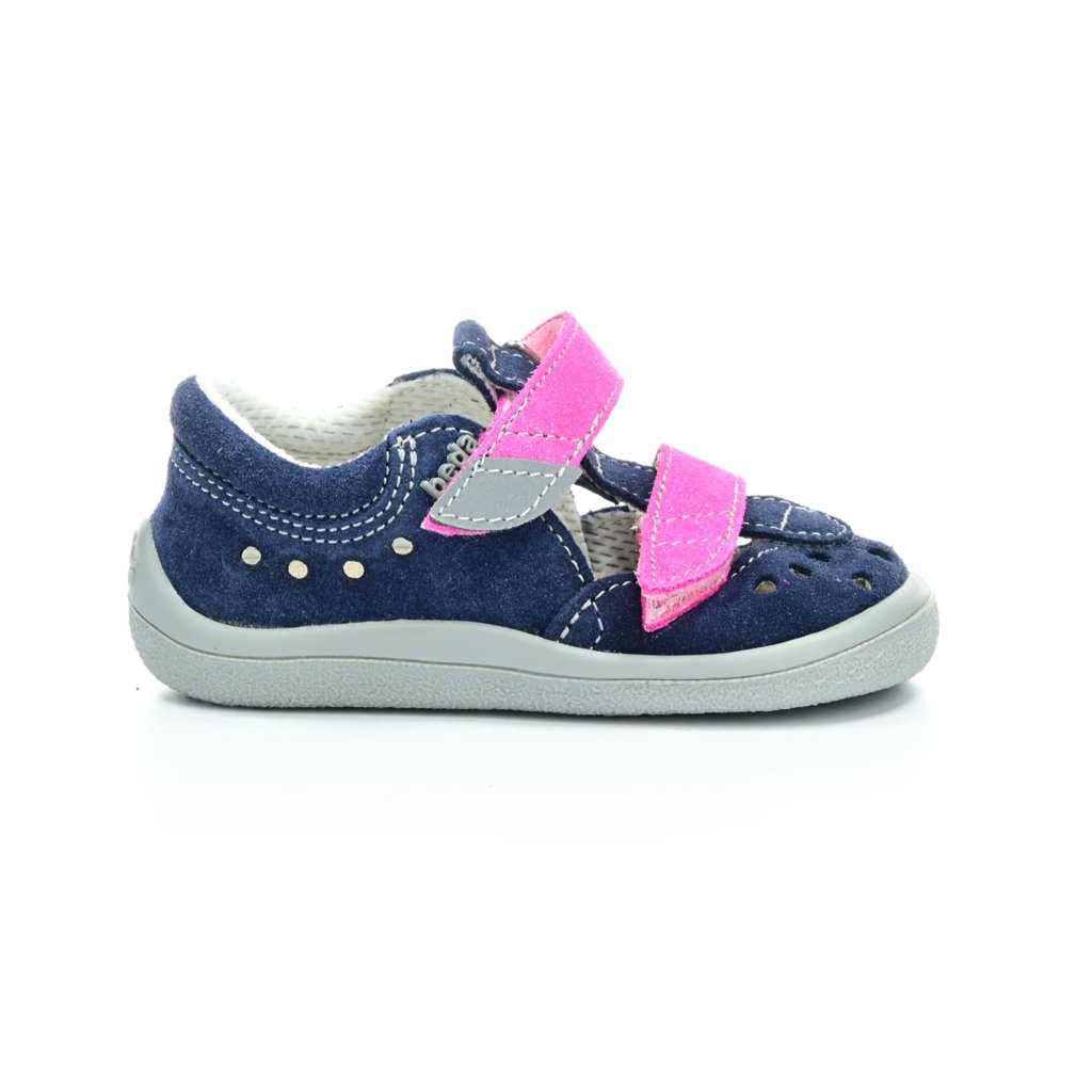 Beda Ocean Shine Barfußsandalen mit Hinterkappe Klett (BF 0001 / SD / W / OP)