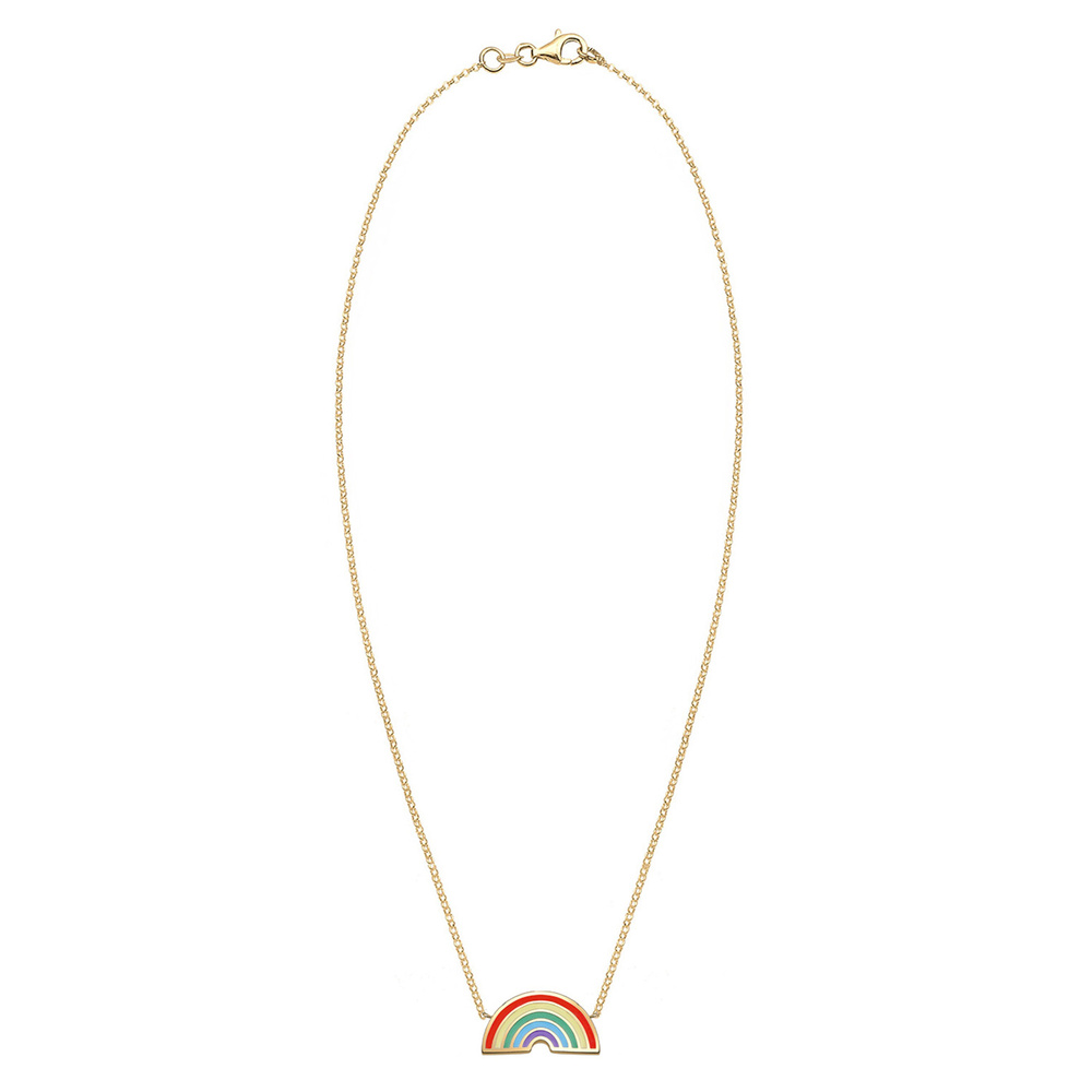 Elli Elli Collier Femme Arc-en-Ciel Émail - (925/1000) Argent Bijoux