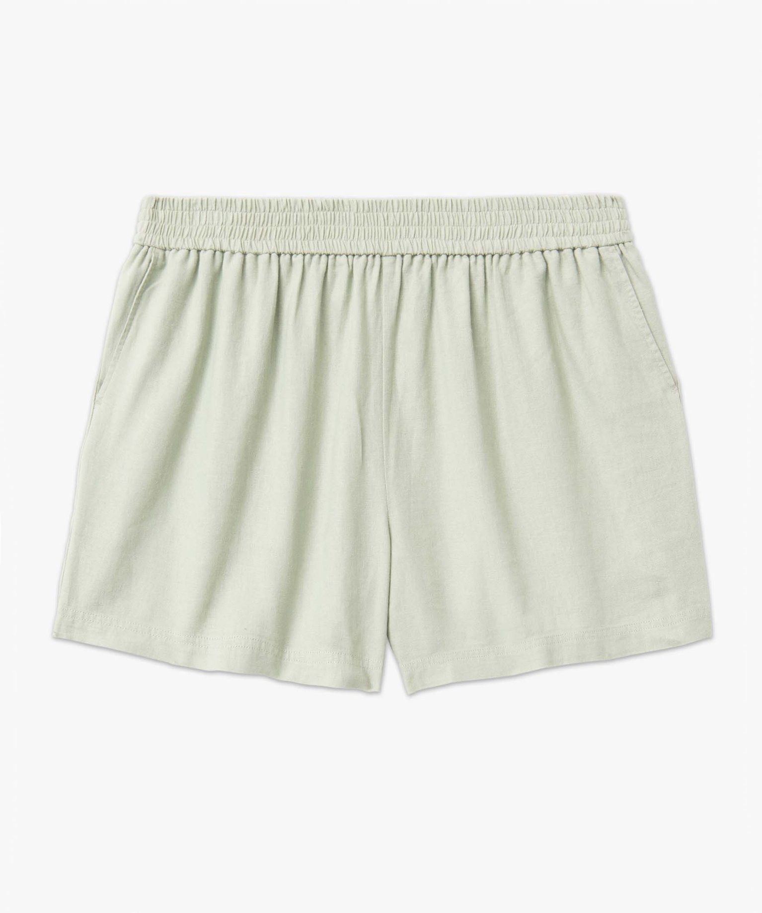 Short femme grande taille ample en lin mélangé beige | GEMO