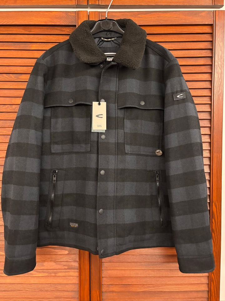 Camel Active Hemdjacke in Schwarz/ Anthrazit günstig kaufen 52