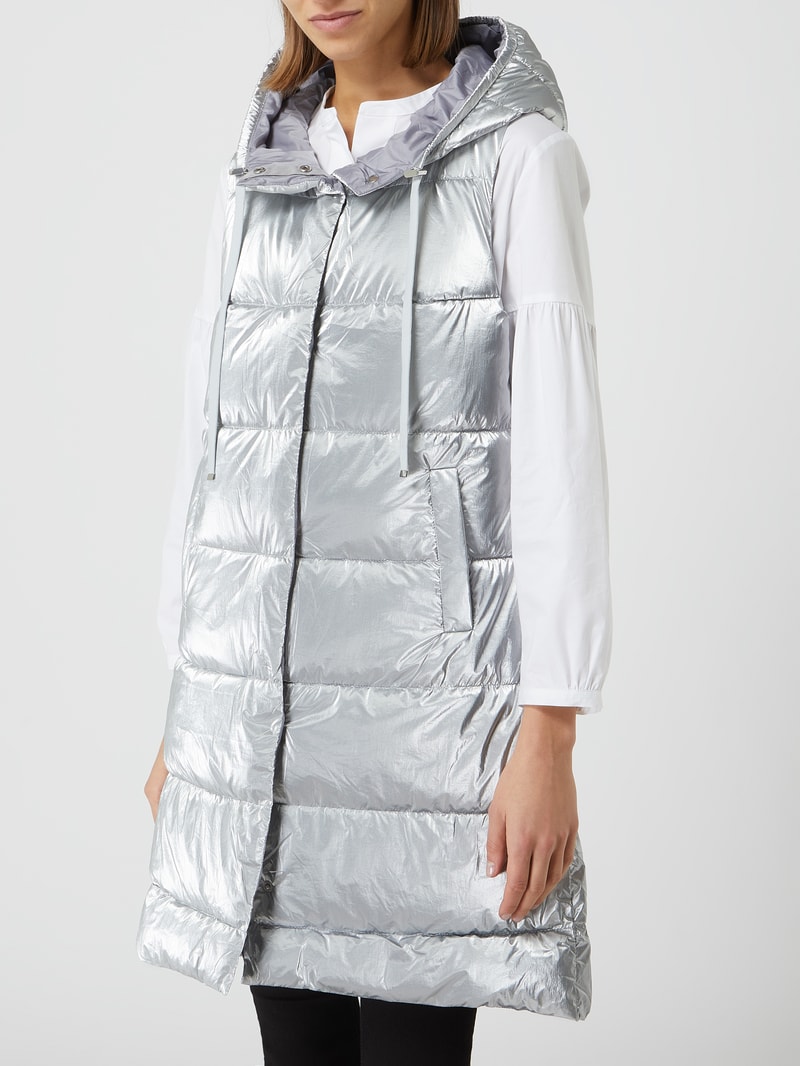 Steppweste mit Wattierung in silber