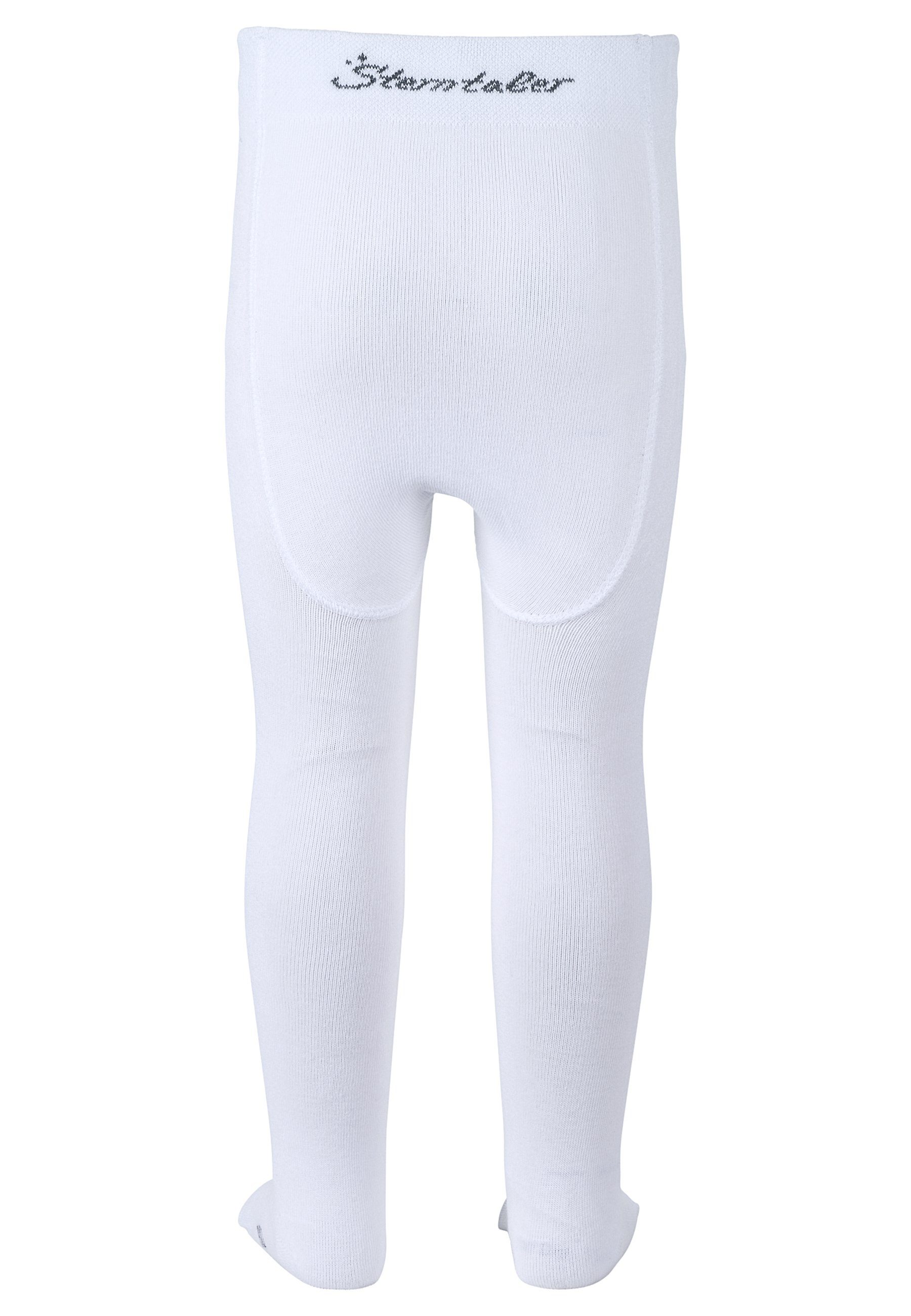 Sterntaler® Strumpfhose Strumpfhose uni 100 DEN (1 St. Babystrumpfhose unifarbend, Strumpfhose Vollplüsch) Krabbelstrumpfhose aus Baumwolle und Komfortbund