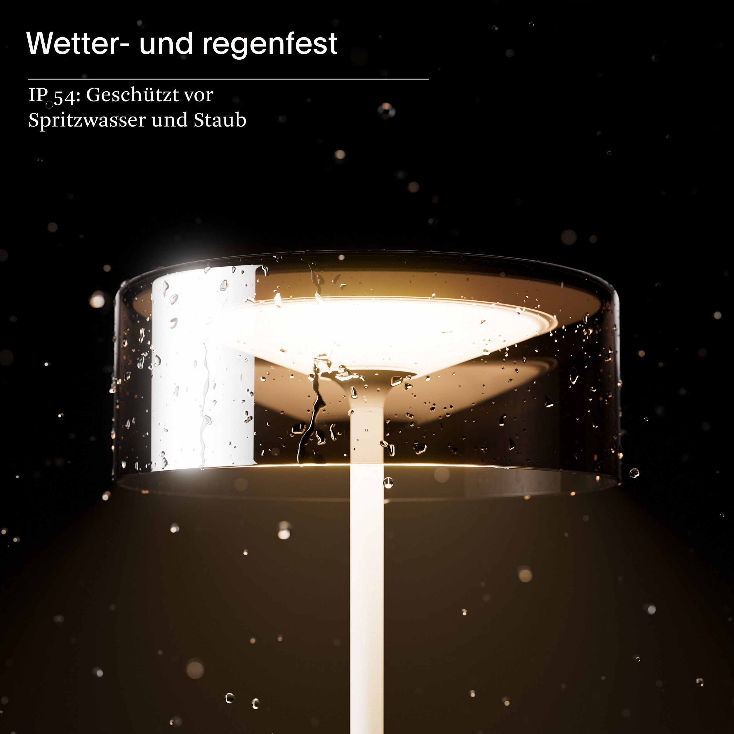 SIGOR LED Tischleuchte Akku-Glasleuchte NUMOTION graphitgrau, Dimmbar, 1 LED Platine, 2.700 K / 2.200 K