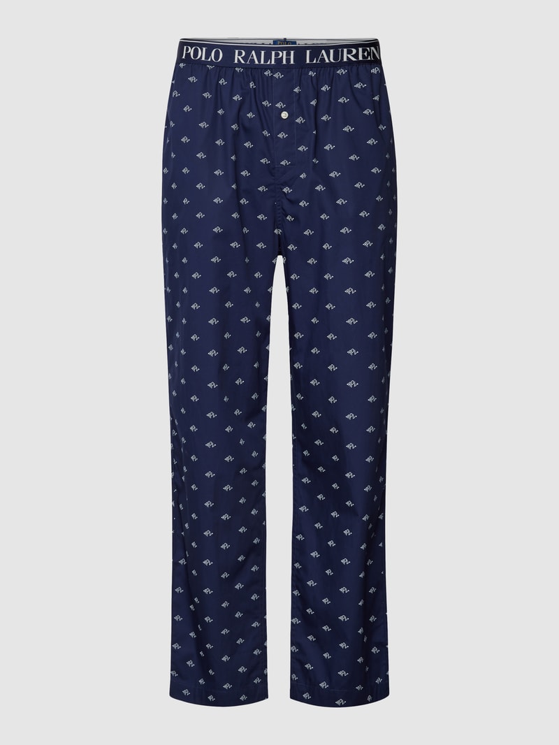 Pyjama-Hose mit Streifenmuster in dunkelblau