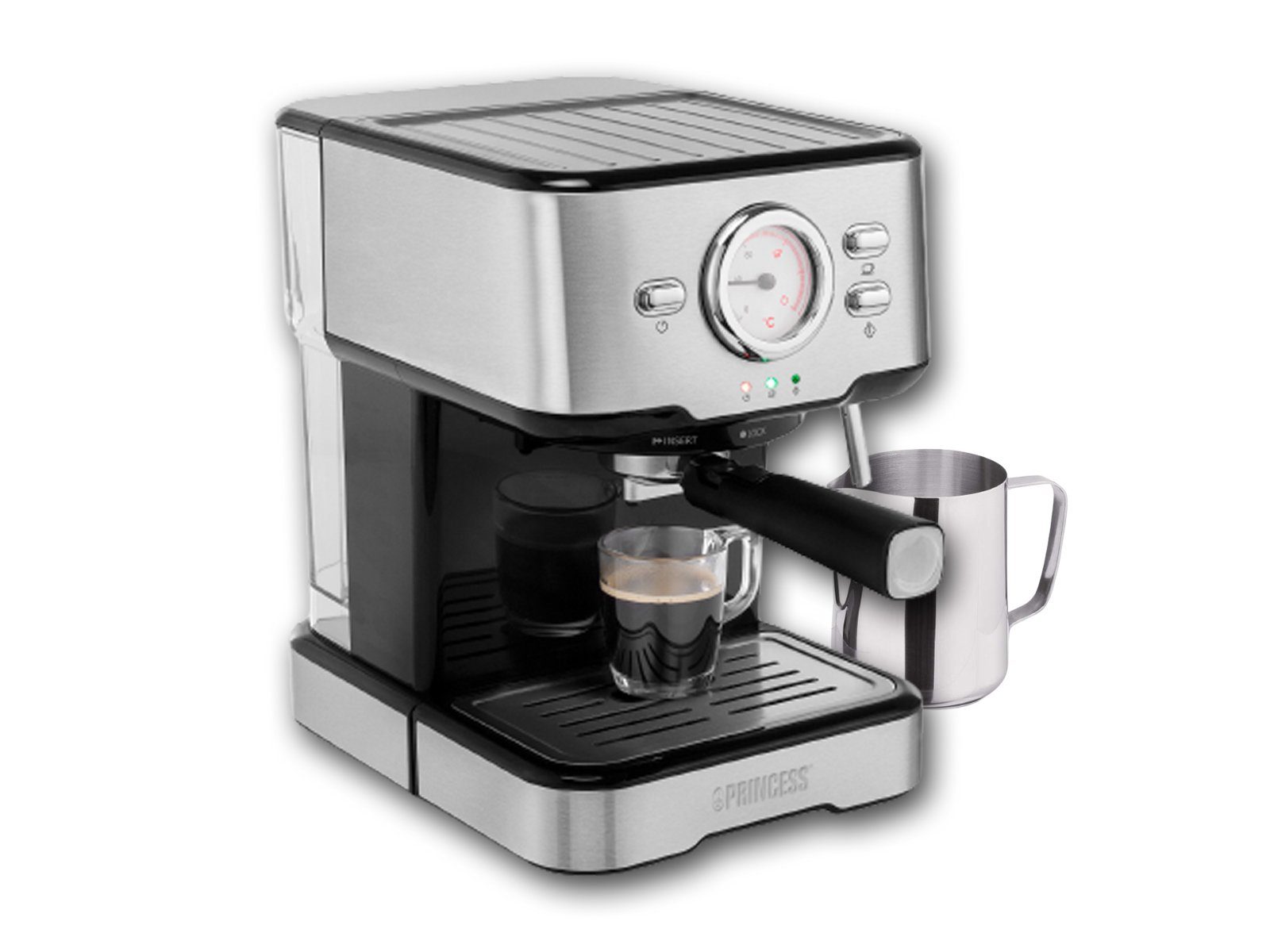 Setpoint Siebträgermaschine, italienische Siebdruck Kaffee & ESE Espresso-Maschine & Milchkännchen