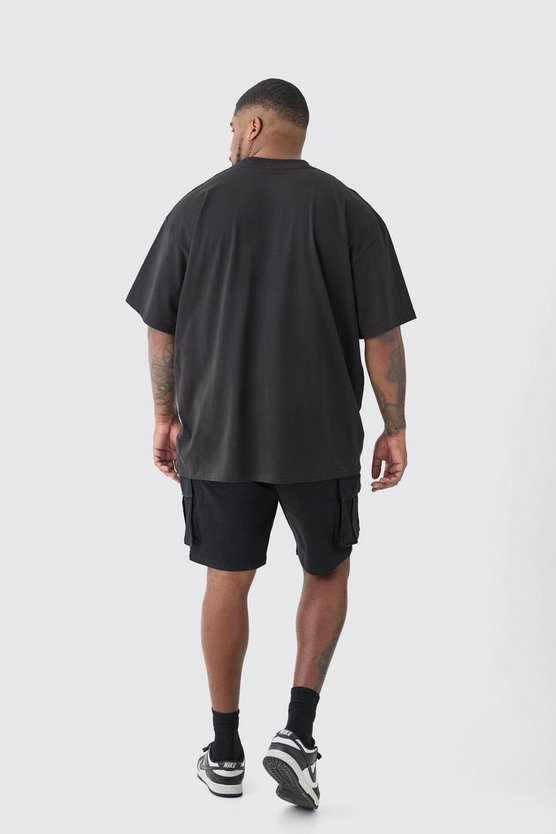 Plus Oversize T-Shirt mit floralem Print