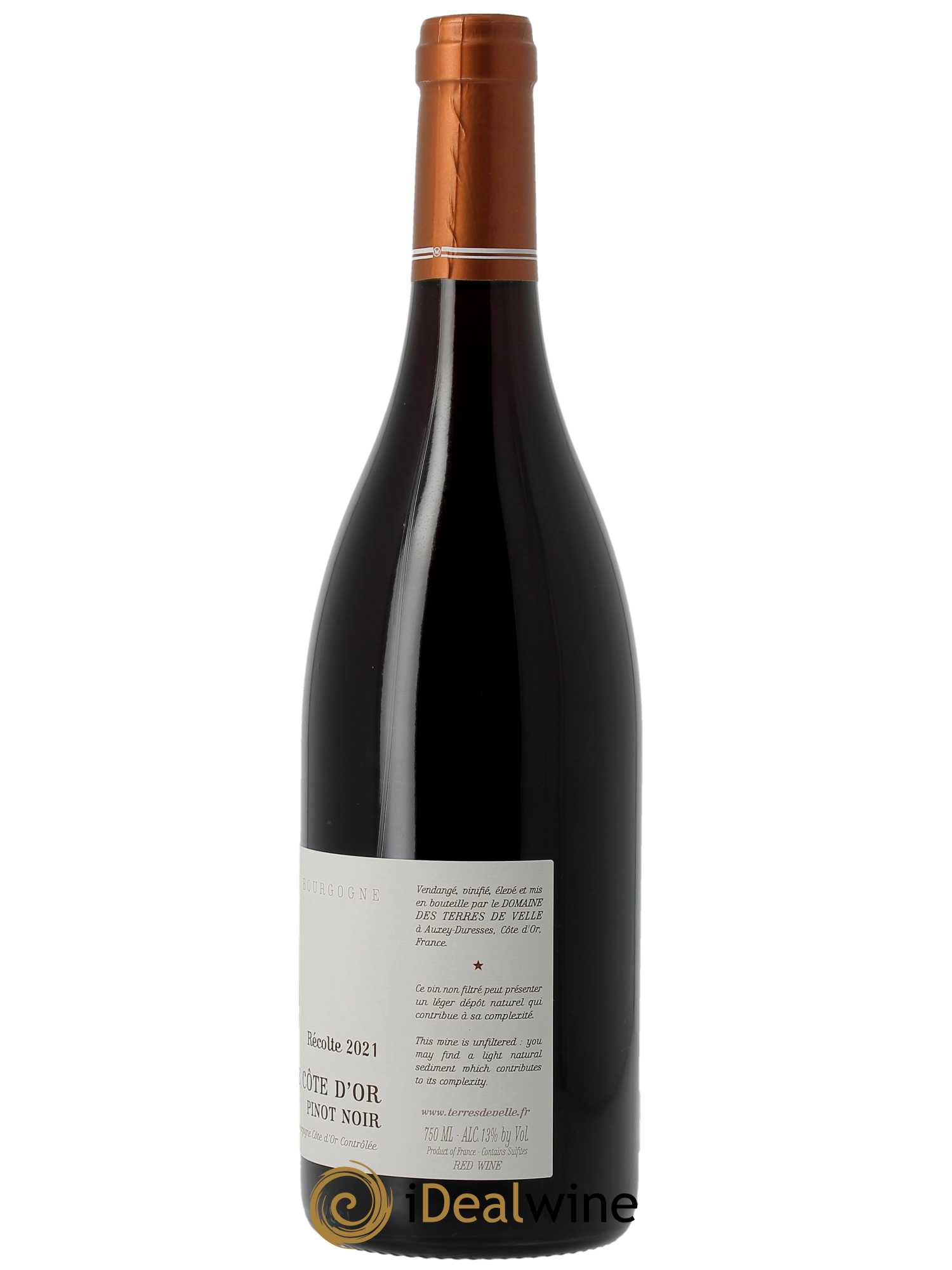 Bourgogne Côte d'Or Terres de Velle  2021 - Lot de 1 Bouteille