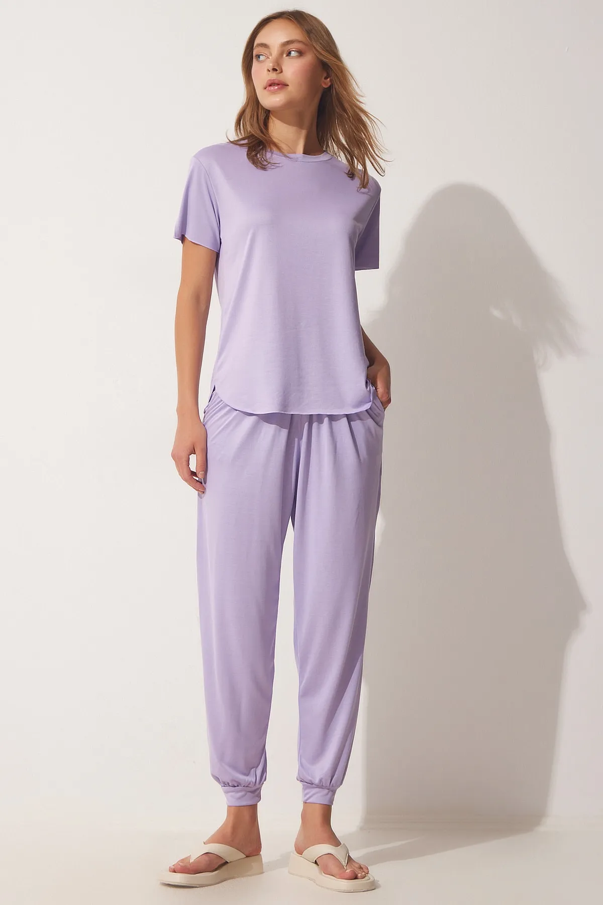 Happiness İstanbul  Zweiteiler - Lila - Regular Fit