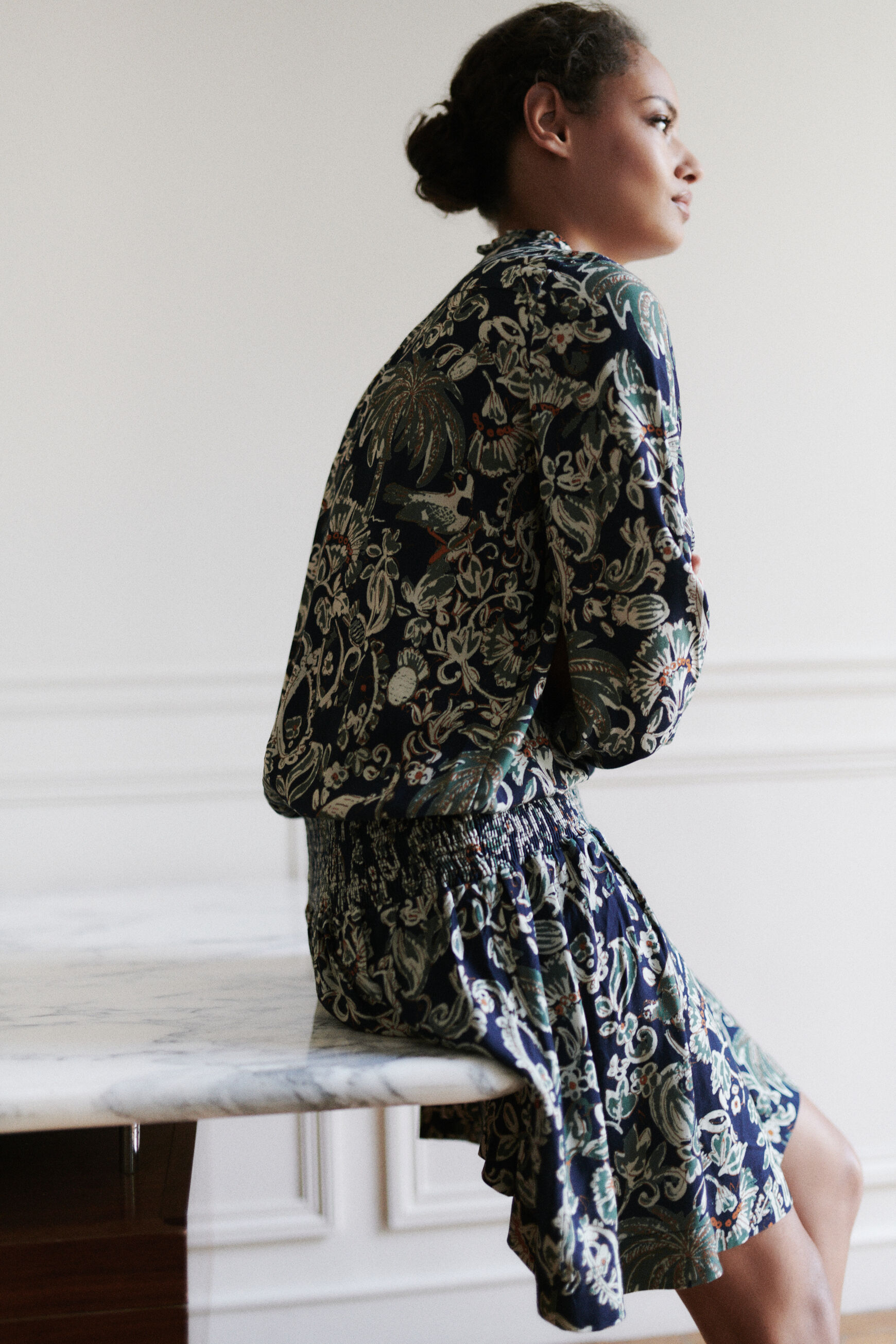 robe sybil bleu marine femme