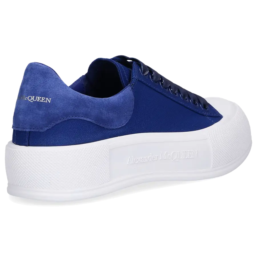 Alexander McQueen - Sneaker low DECK PLIMSOLL Canvas - blau